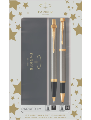 Комплект Parker - Химикалка и ролер Royal IM Brushed Metal GT