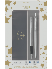 Комплект Parker - Химикалка и писалка Jotter Stainless Steel CT