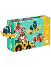 Детски пъзел Djeco: Duo Racing Cars