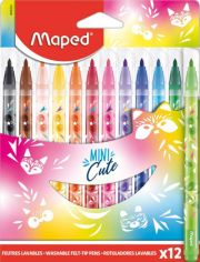 Флумастери Maped Mini Cute, 12 цвята