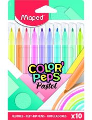 Флумастери Maped Color'Peps Pastel, 10 цвята