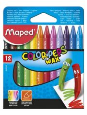 Цветни восъчни пастели Color'Peps Wax, 12 цвята