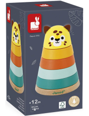 Дървена играчка за сортиране Janod Tropik - Ягуар