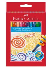 Восъчни пастели Faber-Castell Twist, 12 цвята