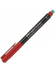 Тънкописец Faber-Castell OHP F, Червен