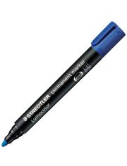 Перманентен маркер Staedtler Lumocolor с объл връх, син