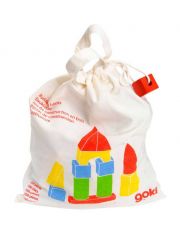 Дървен конструктор Goki, в торбичка