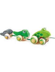 Играчка за дърпане Hape - Жабки