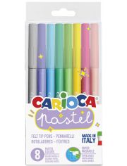 Комплект флумастери Carioca, 8 цвята