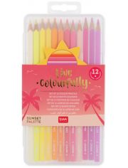 Цветни моливи Legami - Sunset, 12 бр.