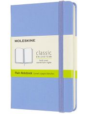 Джобен светлосин тефтер Moleskine Classic Hydrangea Blue с твърди корици и нелинирани страници