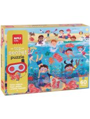 Пъзел-игра Apli Kids - Тайни на плажа, 60 части