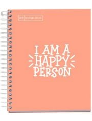 Тетрадка Miquelrius Messages А5 със спирала, 100 листа на широки редове, праскова