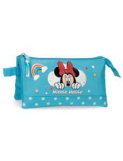 Несесер Pepe Jeans Minnie Rainbow Sky Blue с три отделения, син