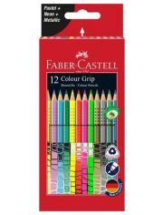 Цветни моливи Faber-Castell Colour Grip, 12 цвята