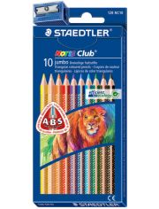 Комплект цветни моливи Staedtler, 10 цвята + острилка