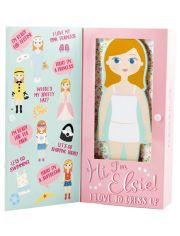 Дървена кукла за преобличане Floss & Rock, Magnetic Dress up Doll - Elsie