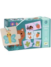 Детски пъзел Djeco Duo: Цветовете, 12 х 2 части