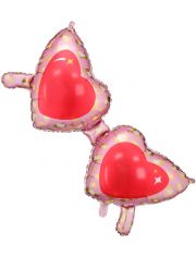 Фолиев балон PartyDeco - Сърца очила