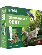 Интерактивен комплект Tolki: Говореща писалка с книга „Животински свят“