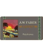 Цветни моливи Faber-Castel Polychromos в метална кутия, 12 цвята