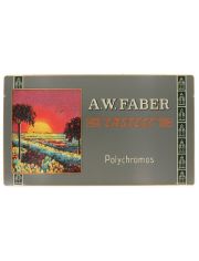 Цветни моливи Faber-Castel Polychromos в метална кутия, 12 цвята, къси