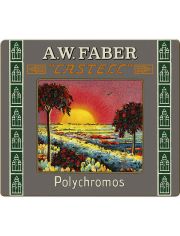 Цветни моливи Faber-Castel Polychromos в метална кутия, 24 цвята