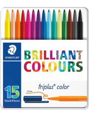 Комплект флумастери в метална кутия Staedtler 323, 15 цвята