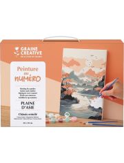 Комплект за рисуване по номера Graine Creative - Азиатска равнина 20 x 30 см.