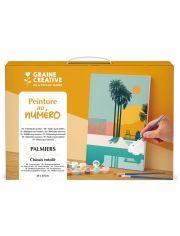 Комплект за рисуване по номера Graine Creative - Палми 20 x 30 см.