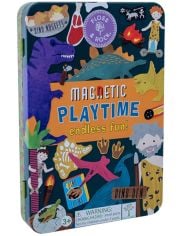 Кутия с магнити Floss & Rock, Magnetic Playtime, Dinosaur - Динозаври