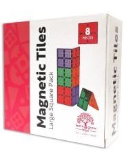 Магнитен конструктор Learn and Grow Toys - Големи квадрати, 8 части