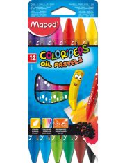 Маслени пастели Maped Color Peps, 12 цвята