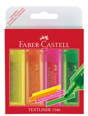 Неонови текстмаркери Faber-Castell, 4 цвята