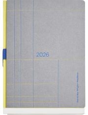 Tефтер - органайзер Miquelrius Back To Basic Lineas Gris 2026, ден на страница