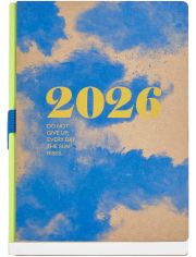 Тефтер - органайзер Miquelrius Back To Basics Kraft Nubes 2026, ден на страница