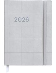 Седмичен тефтер - органайзер Miquelrius Basic Cuadros Silver 2026