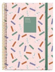 Tефтер - органайзер Miquelrius Grafica Confeti 2026, ден на страница