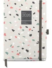 Tефтер - органайзер Miquelrius Grafica Terrazo 2026, ден на страница