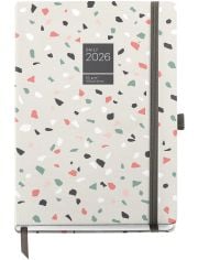 Tефтер - органайзер Miquelrius Grafica Terrazo Plus 2026, ден на страница