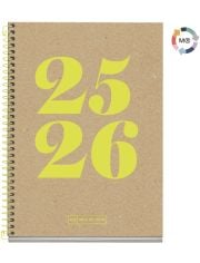 Седмичен тефтер - органайзер Miquelrius Eco Year от септември 2025 до юни 2026 г.