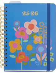 Седмичен тефтер - органайзер Miquelrius Happy Flowers от септември 2025 до август 2026 г.