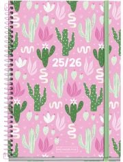 Седмичен тефтер - органайзер Miquelrius Pink Desert от септември 2025 до юни 2026 г.