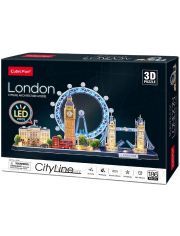 Светещ 3D пъзел Cubic Fun CityLine - Лондон, 90 части