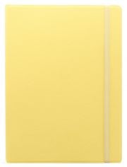 Тефтер Filofax Notebook Classic Pastels A4 Lemon със скрита спирала, ластик и линирани листа