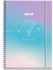 Тефтер - органайзер Miquelrius Dream от септември 2025 до юни 2026 г., ден на страница