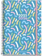 Тефтер - органайзер Miquelrius Serpentine от септември 2025 до юни 2026 г., ден на страница