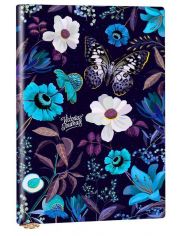 Тефтер Victoria's Journals Smyth Flexy Art Blue Florals A5, 96 линирани листа