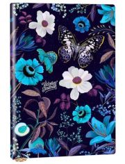 Тефтер Victoria's Journals Smyth Flexy Art Blue Florals A6, 96 линирани листа