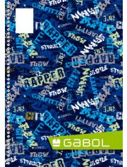 Тетрадка със спирала Gabol B5, 80 листа - широки редове